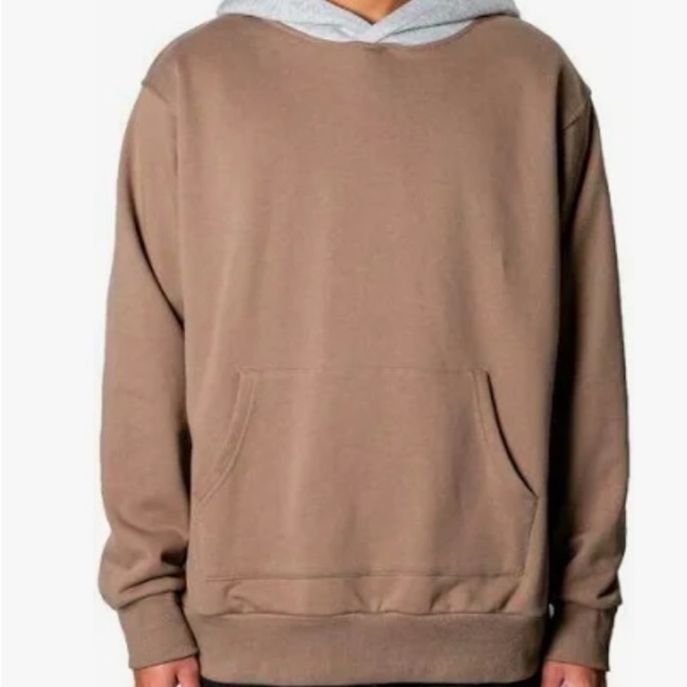 NWT Mens Size Small Richie Le Collection Two Tone‎ Hoodie Brown MSRP $88